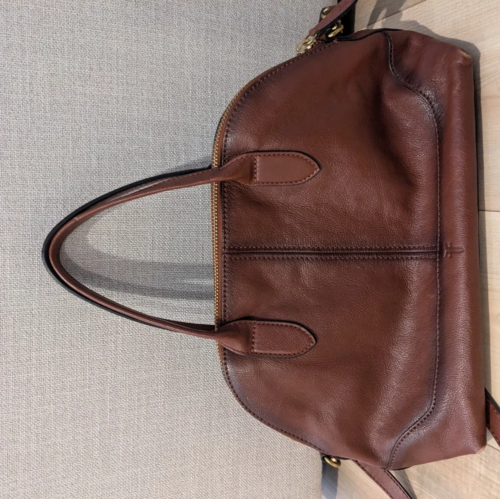 Frye Ring Dome Leather Satchel Bag - Picture 7 of 14